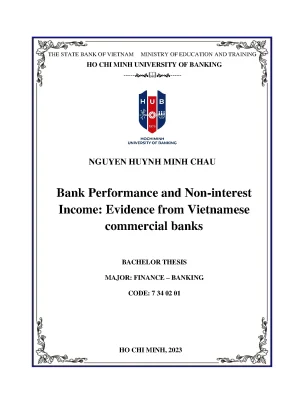 Bank performance and non interest income evidence from vietnamese commercial banks