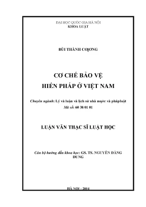 Cơ chế bảo vệ hiến pháp ở việt nam