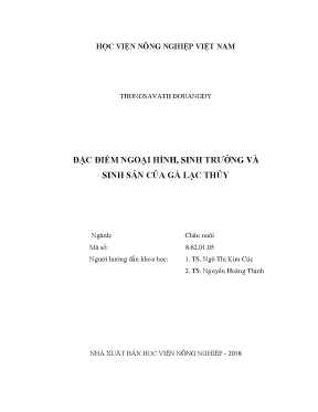 Đặc điểm ngoại hình sinh trưởng và sinh sản của gà lạc thủy