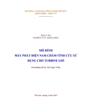349 mô hình máy phát điện nam châm vĩnh cửu sử dụng cho turbine gió nghiên cứu khoa học