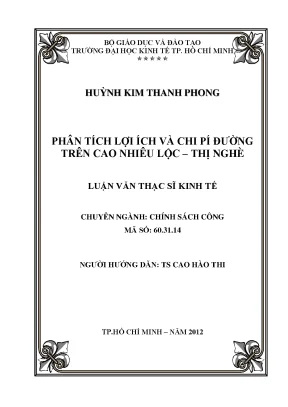 Luận văn phân tích lợi ích và chi phí đường trên cao nhiêu lộc thị nghè