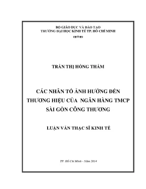 Luận văn các nhân tố ảnh hưởng đến thương hiệu của ngân hàng tmcp sài gòn công thương