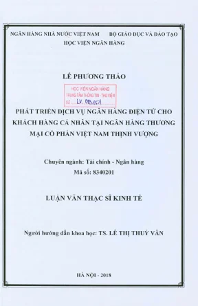 Luận văn thạc sĩ tài chính ngân hàng phát triển dịch vụ ngân hàng điện tử cho khách hàng cá nhân tại ngân hàng thương mại cổ phần việt nam thịnh vượng