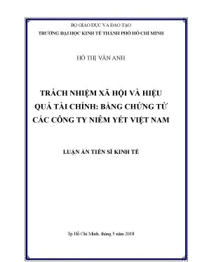 Luận văn trách nhiệm xã hội và hiệu quả tài chính bằng chứng từ các công ty niêm yết việt nam