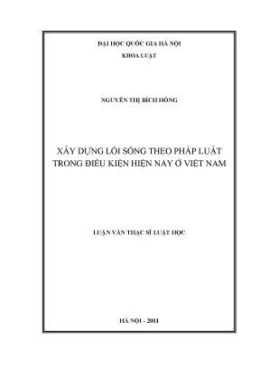 Xây dựng lối sống theo pháp luật trong điều kiện hiện nay ở việt nam