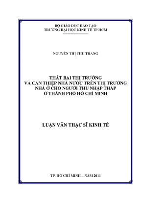Luận văn thất bại thị trường và can thiệp nhà nước trên thị trường nhà ở cho người thu nhập thấp ở thành phố hồ chí minh