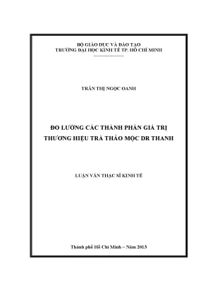 Luận văn đo lường các thành phần giá trị thương hiệu trà thảo mộc dr thanh
