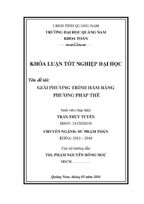 1266 giải phương trình hàm bằng phương pháp thế trần thụy tuyến luận văn đh quảng nam