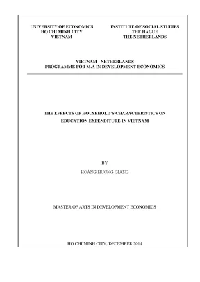 Luận văn the effect of households characteristics on education expenditure in vietnam