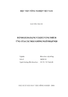 Đánh giá đa dạng và khả năng thích ứng của các mẫu giống ngô nhập nội