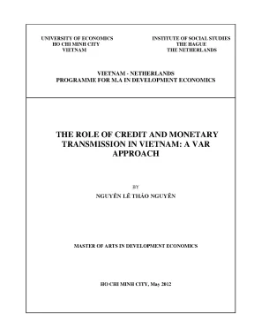 Luận văn the role of credit and monetary transmission in vietnam a var approach