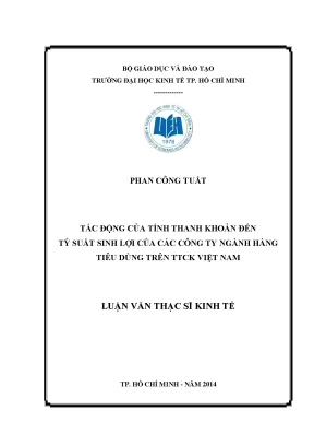 Luận văn tác động của tính thành khoản đến tỷ suất sinh lợi của các công ty ngành hàng tiêu dùng trên ttck việt nam