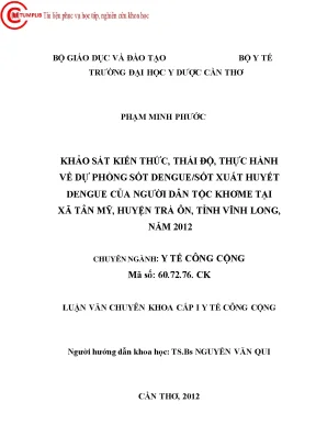 2681 khảo sát kiến thức thái độ thực hành về sổt dengu