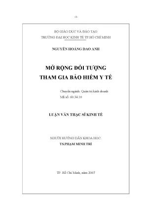 Luận văn mở rộng đối tượng tham gia bảo hiểm y tế