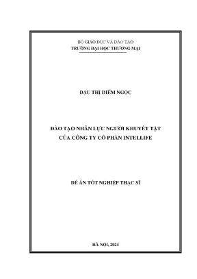 Luận văn đào tạo nhân lực người khuyết tật của công ty cổ phần intellife