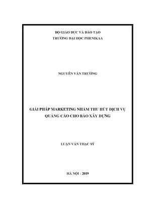 Giải pháp marketing nhằm thu hút dịch vụ quảng cáo cho báo xây dựng