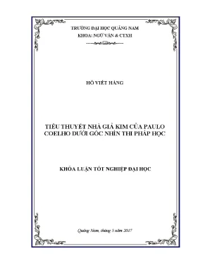 0315 tiểu thuyết nhà giả kim của paulo coelho dưới góc nhìn thi pháp học hồ viết hàng luận văn đh quảng nam