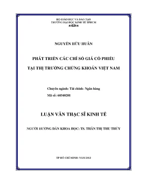 Luận văn phát triển các chỉ số giá cổ phiếu tại thị trường chứng khoán việt nam