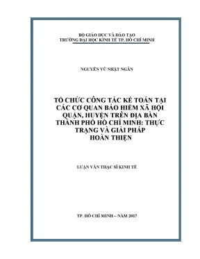 Luận văn tổ chức công tác kế toán tại các cơ quan bảo hiểm xã hội quận huyện trên địa bàn thành phố hồ chí minh thực trạng và giải pháp hoàn thiện