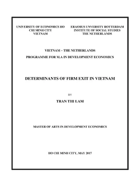 Luận văn determinants of firm exit in vietnam