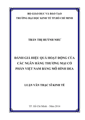 Luận văn đánh giá hiệu quả hoạt động của các ngân hàng thương mại cổ phần việt nam bằng mô hình dea