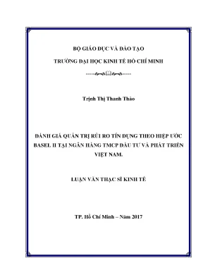 Luận văn đánh giá quản trị rủi ro tín dụng theo hiệp ước basel ii tại ngân hàng tmcp đầu tư và phát triển việt nam