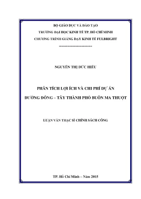 Luận văn phân tích lợi ích và chi phí dự án đường đông tây thành phố buôn ma thuột