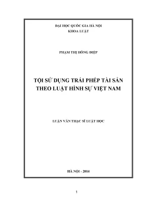 Tội sử dụng trái phép tài sản theo luật hình sự việt nam