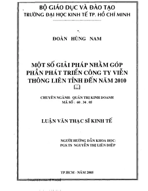 Luận văn một số giải pháp nhằm góp phần phát triển công ty viễn thông liên tỉnh đến năm 2010 001
