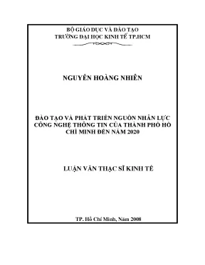Luận văn đào tạo và phát triển nguồn nhân lực công nghệ thông tin của thành phố hồ chí minh đến năm 2020
