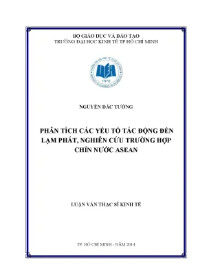 Luận văn phân tích các yếu tố tác động đến lạm phát nghiên cứu trường hợp chín nước asean