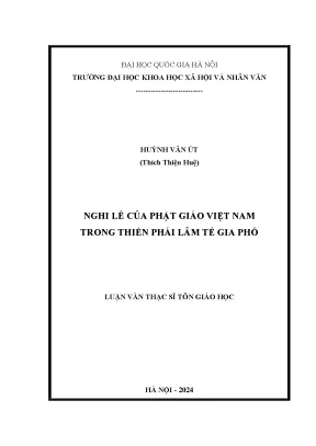 Luận văn nghi lễ của phật giáo việt nam trong thiền phái lâm tế gia phổ