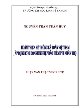 Luận văn hoàn thiện hệ thống kế toán việt nam áp dụng cho doanh nghiệp bảo hiểm phi nhân thọ