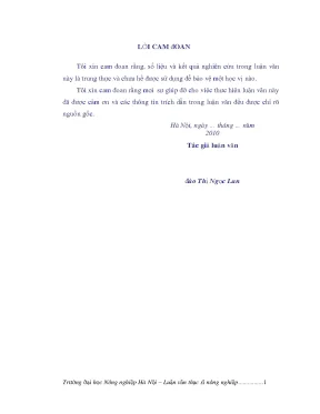 Nghiên cứu ảnh hưởng của mật độ cấy đến sinh trưởng và năng suất của giống lúa khang dân 18 trên nền phân bón thấp tại huyện lý nhân tỉnh hà nam