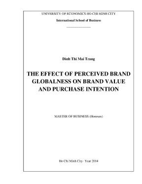 Luận văn the effect of perceived brand globalness on brand value and purchase intention