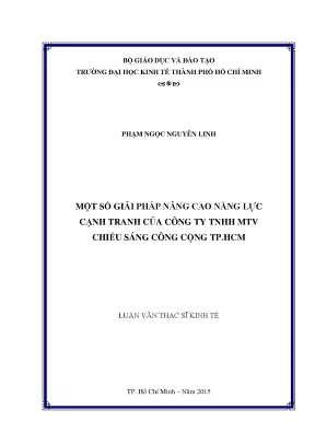 Luận văn một số giải pháp nâng cao năng lực cạnh tranh của công ty tnhh mtv chiếu sáng công cộng thành phố hồ chí minh
