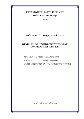 Quyền tự do kinh doanh theo luật doanh nghiệp năm 2014