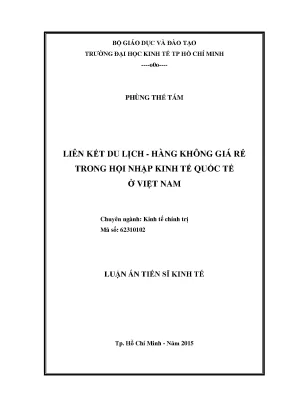 Luận văn liên kết du lịch hàng không trong hội nhập kinh tế quốc tế ở việt nam