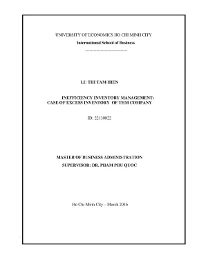Luận văn ineffciency inventory managerment case of excess inventory of thm company