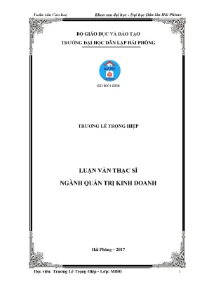 Luận văn thạc sĩ hoàn thiện hoạt động marketing xã hội sản phẩm thuốc điều trị hivaids tại hải phòng đến năm 2020