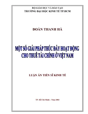 Luận văn một số giải pháp thúc đẩy hoạt động cho thuê tài chính ở việt nam 001