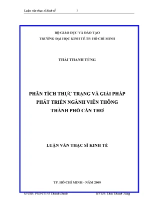 Luận văn phân tích thực trạng và giải pháp phát triển ngành viễn thông thành phố cần thơ