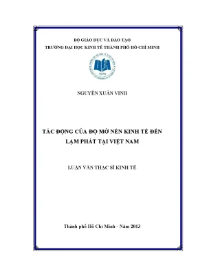 Luận văn tác động của độ mở nền kinh tế đến lạm phát tại việt nam