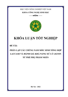 Phân lập các chủng nấm mốc sinh tổng hợp laccase và đánh giá khả năng xử lý lignin từ phế phụ phẩm nhãn