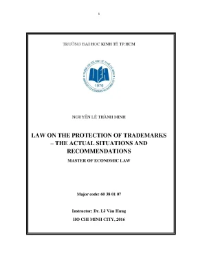 Luận văn law on the protection of trademarks the actual situations and recommendations