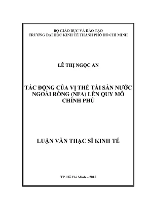 Luận văn tác động của vị thế tài sản nước ngoài ròng nfa lên quy mô chính phủ