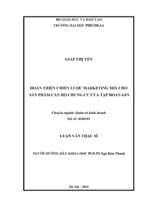 Hoàn thiện chiến lược marketing mix cho sản phẩm căn hộ chung cư của tập đoàn gfs