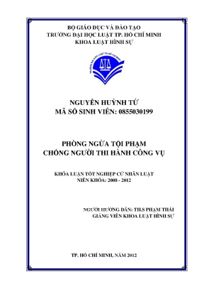Phòng ngừa tội phạm chống người thi hành công vụ