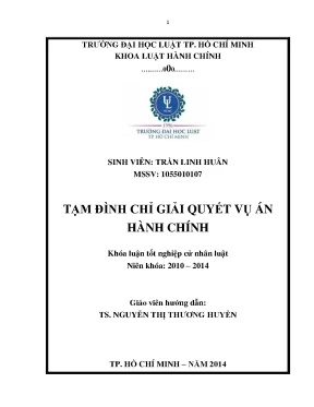 Tạm đình chỉ giải quyết vụ án hành chính