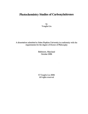 Luận án tiến sĩ photochemistry studies of carbonylnitrenes